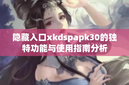隐藏入口xkdspapk30的独特功能与使用指南分析
